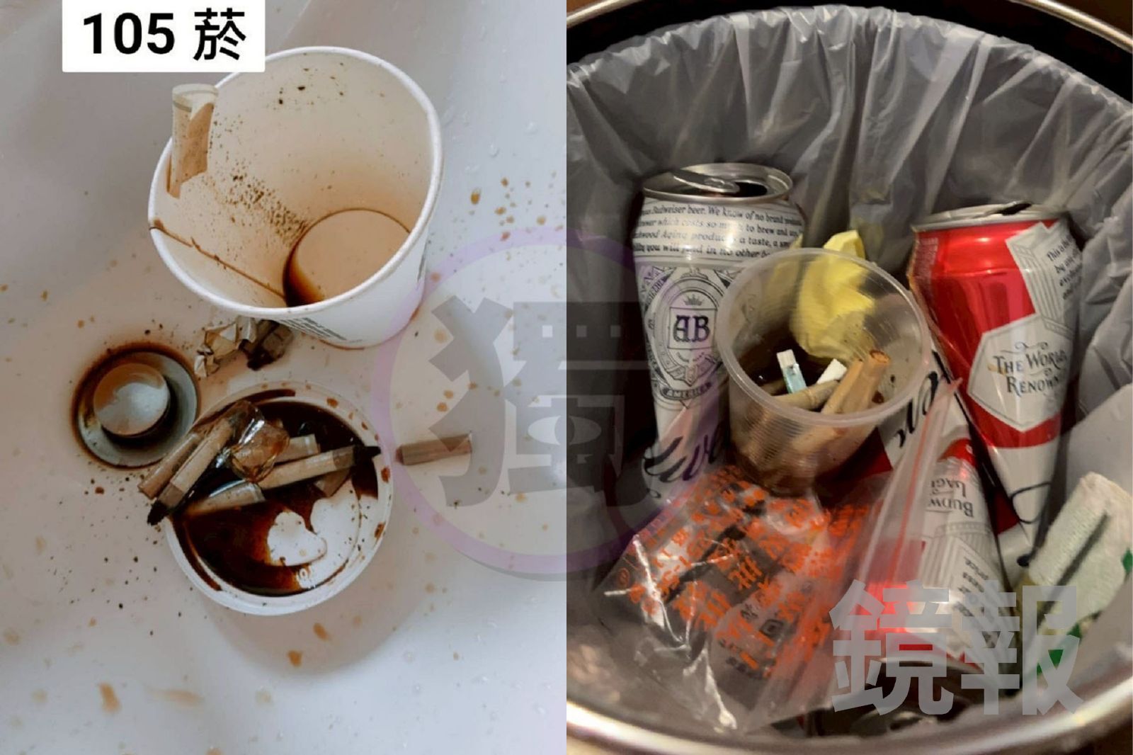 房客退房時,旅館房務人員會同步檢查房間狀況,如果發現房內有菸蒂,就立即拍照存證,並紀錄房號與日期,作為求償依據。業者提供