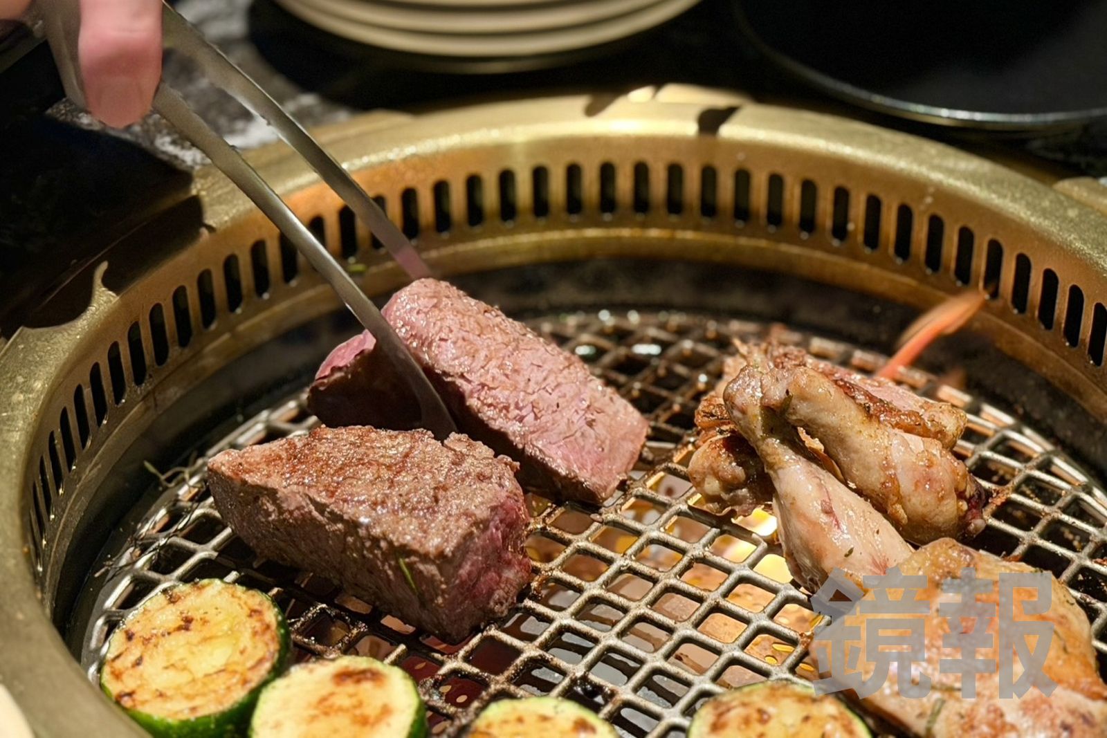 美國Prime菲力烤到外酥內嫩，相當甜美。（1,980元牛肉拼盤菜色）