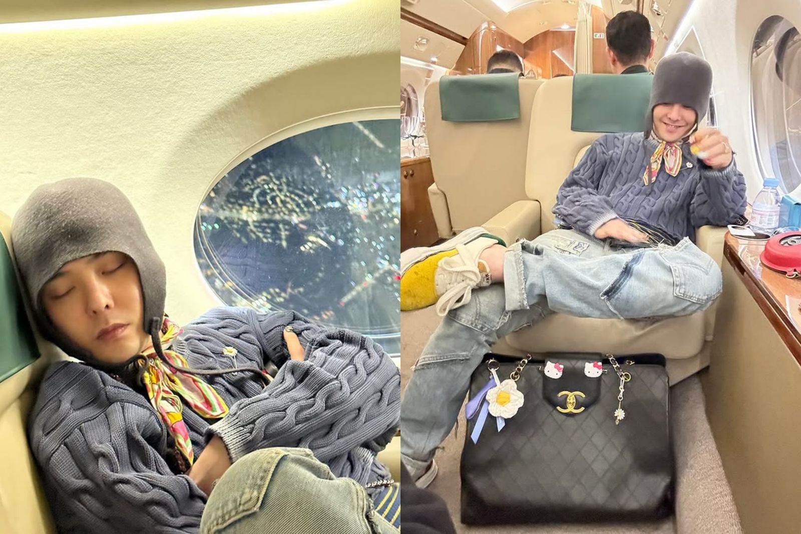 GD曾公開私人專機的豪華內裝。翻攝IG@8lo8lo8lowme