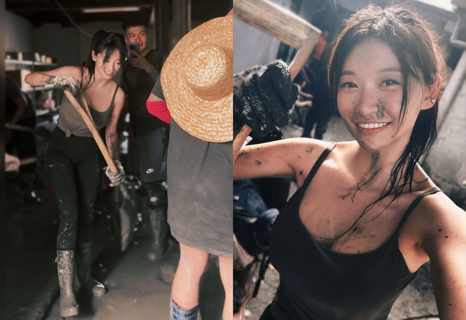 祈錦鈅現場救災不忘留下美照。翻攝IG@maxinechiii