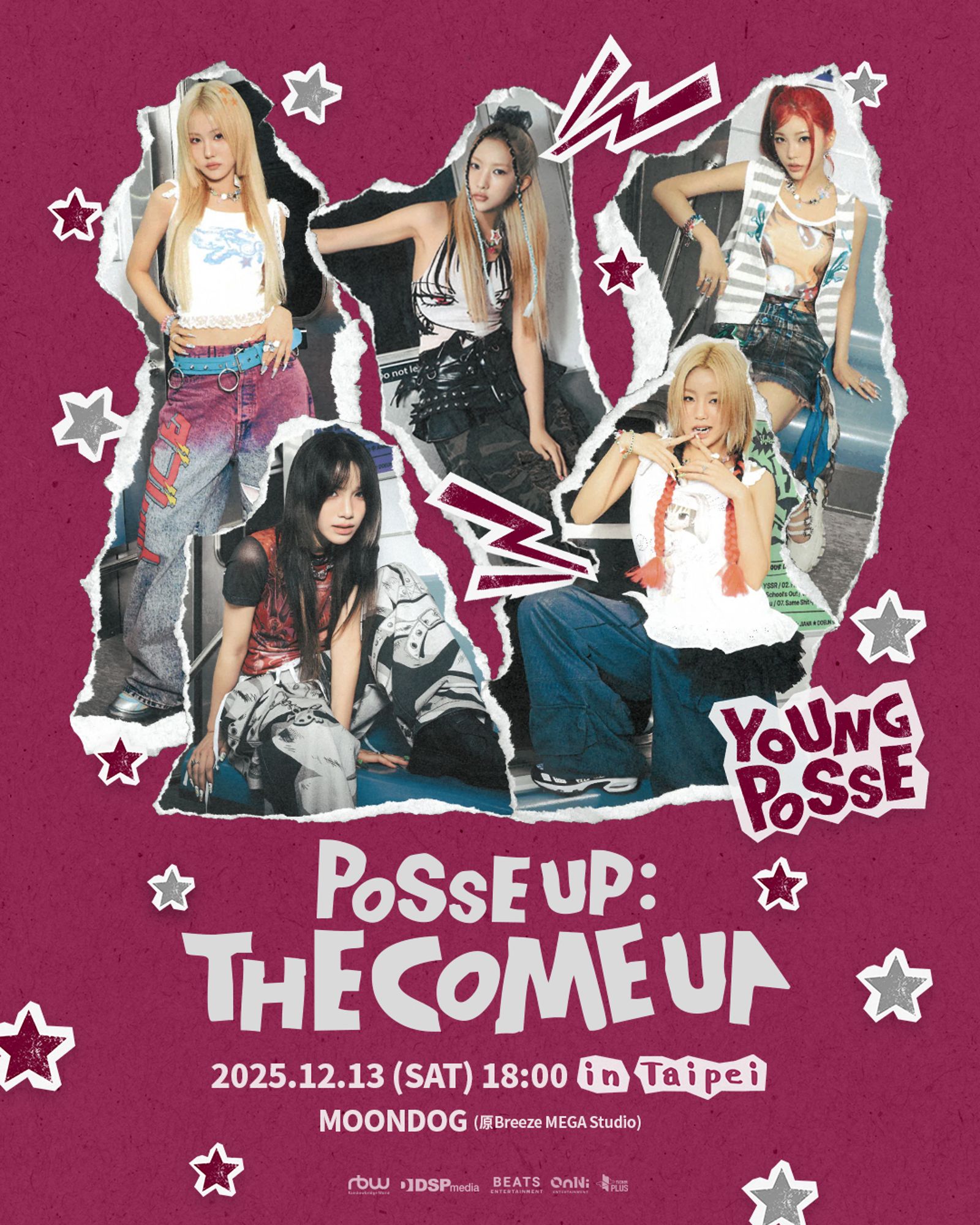 YOUNG POSSE很台灣很有緣,為粉絲準備特別福利。歐妮娛樂、DSP、BEATS ENT提供