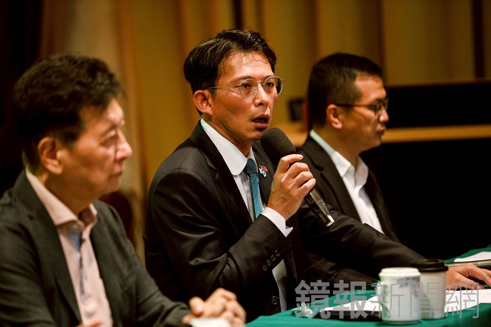 黃國昌今（30日）在記者會上砲轟，賴清德對中華民國憲法的理解跟詮釋，從事實到觀念，錯得一蹋糊塗。 （圖／鄒保祥攝）