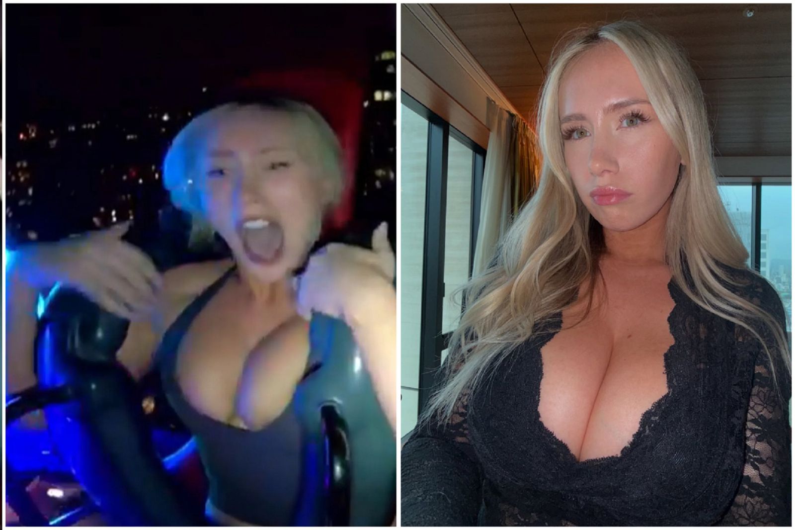 坐雲霄飛車胸前「安全氣囊」無限啟動　正妹本尊是她！