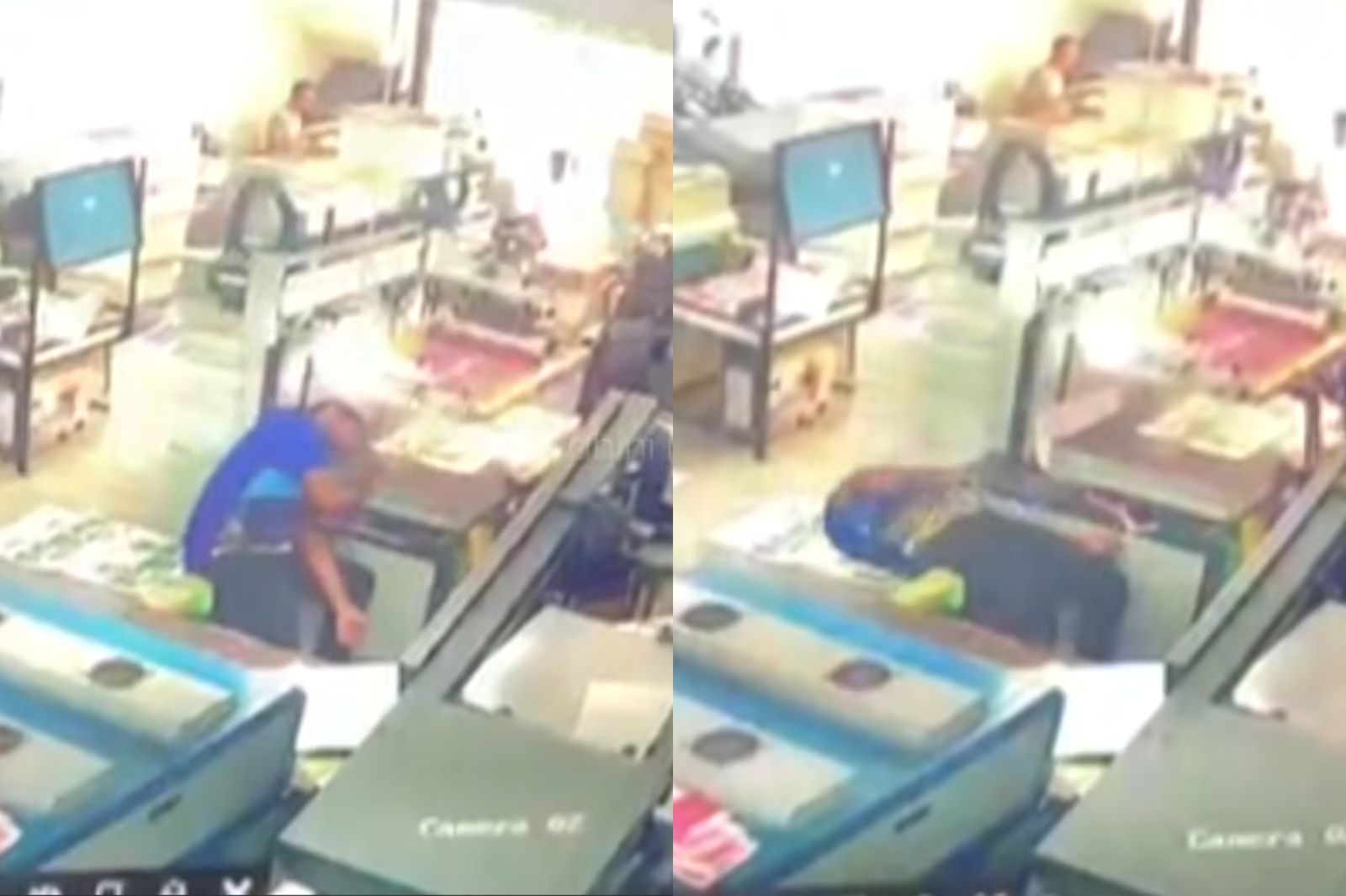 恐怖！男子伸頭檢查印刷機　下秒遭夾「癱軟倒地」　驚悚畫面曝光