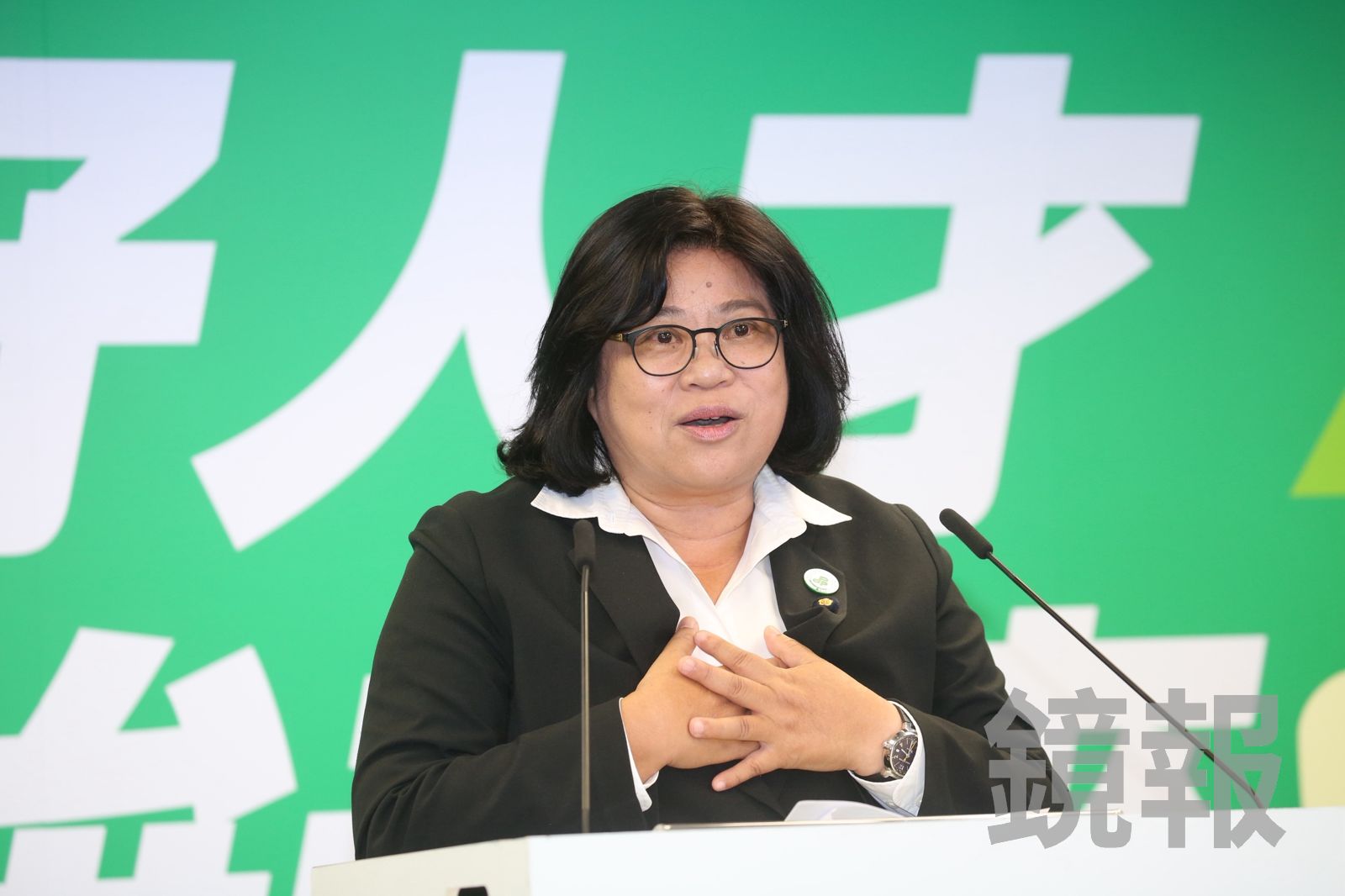 賴清德說，相信王美惠（圖）當選的話，嘉義市整體會更和諧團結。（圖／董孟航攝）