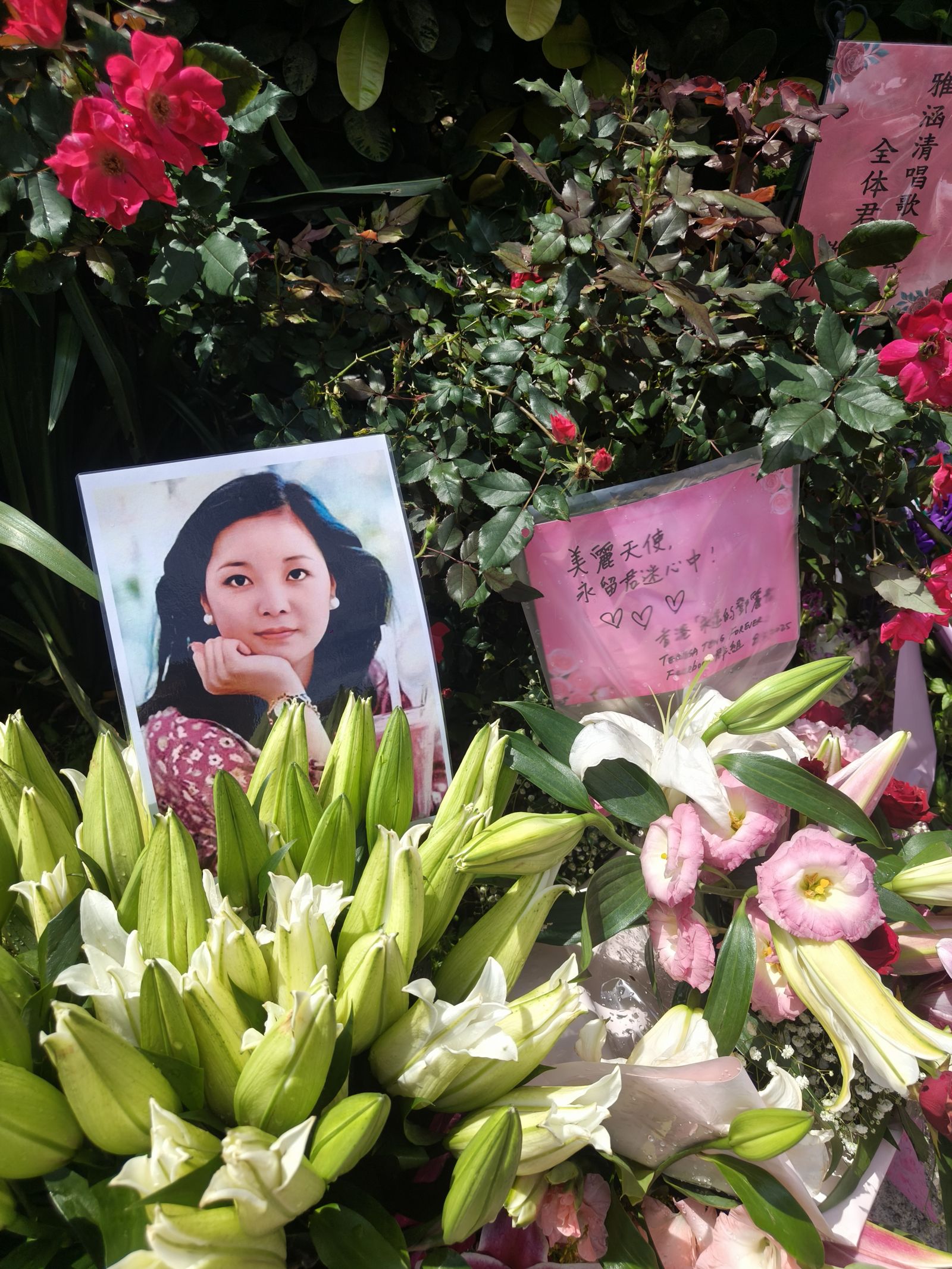 鄧麗君的粉絲8日參與音樂會並為永遠巨星獻花。尤嬿妮攝