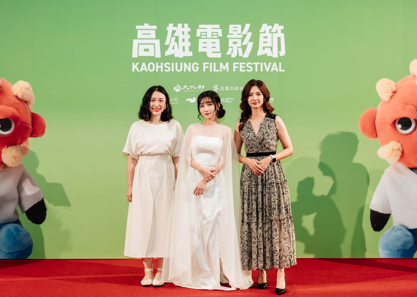 火種觀察團張西、一粒、NANA出席高雄電影節星光大道紅毯。高雄電影節提供