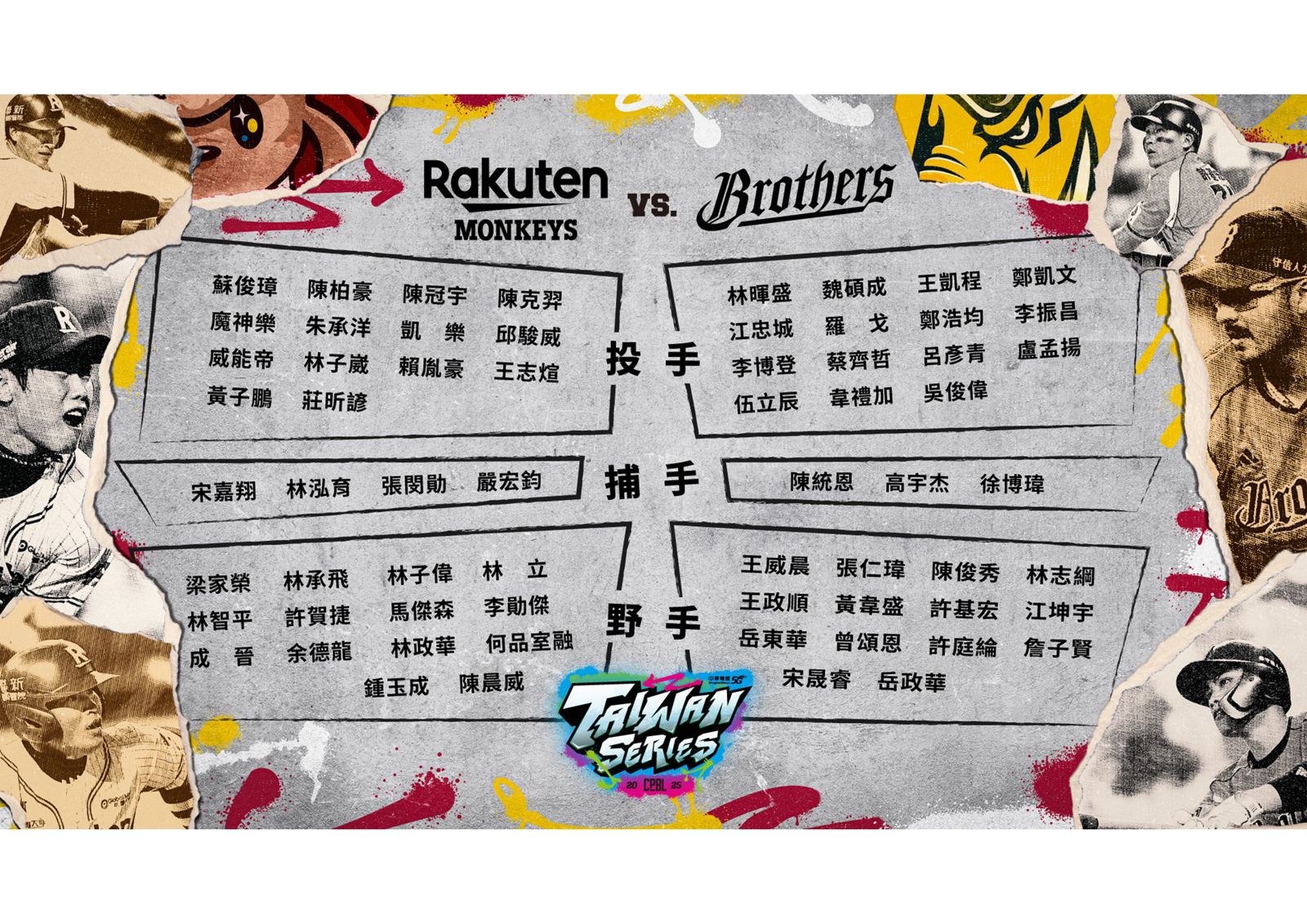 中職/台灣大賽猿象對決明登場!樂天中信32人名單全公開 洋投陣容有變化