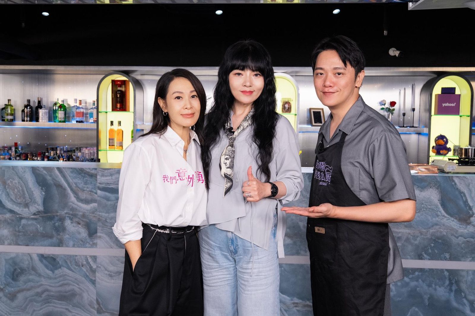 劉若英參與《Yahoo唐綺陽談星私廚》錄影宣傳電影。Yahoo唐綺陽談星私廚提供