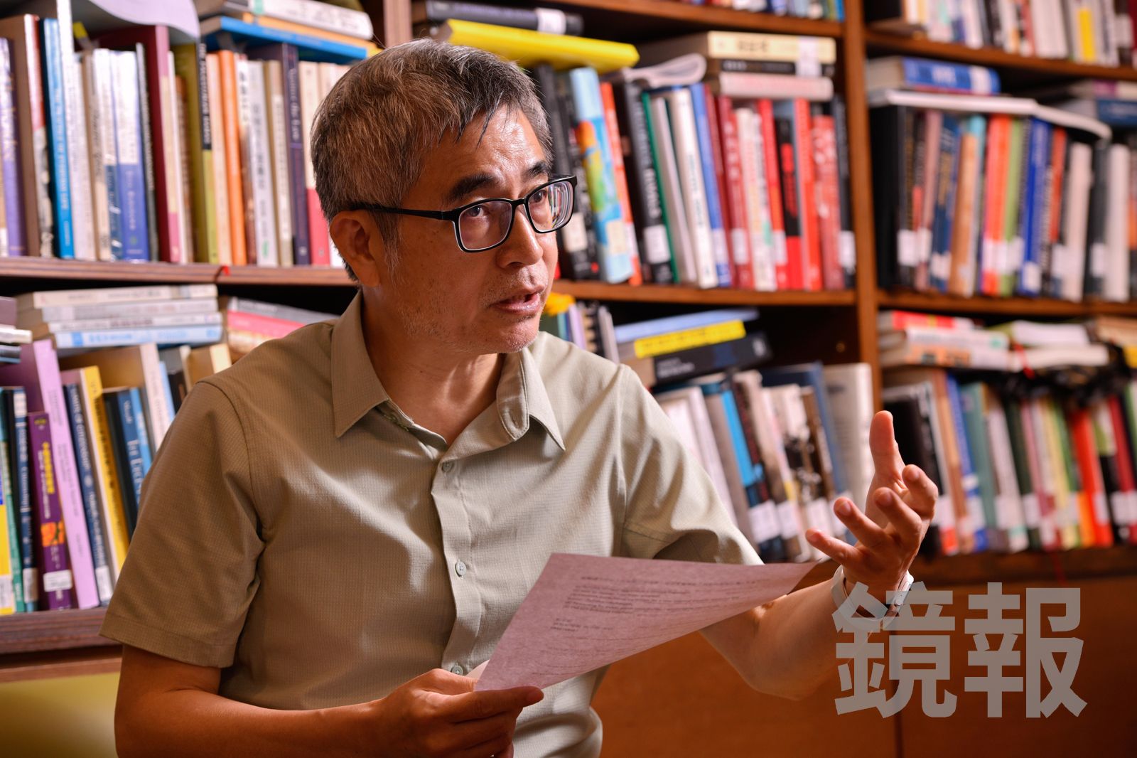 中研院社會研究所研究員吳介民認為,要因應中共的威脅,台灣要強烈展現出抵抗意志。(圖/李智為攝)