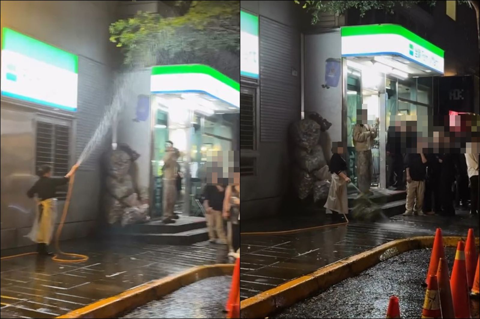 太離譜！不滿清潔阿姨「灑水趕人」…信義區27歲男「丟整籃酒瓶」外國人挺身制止