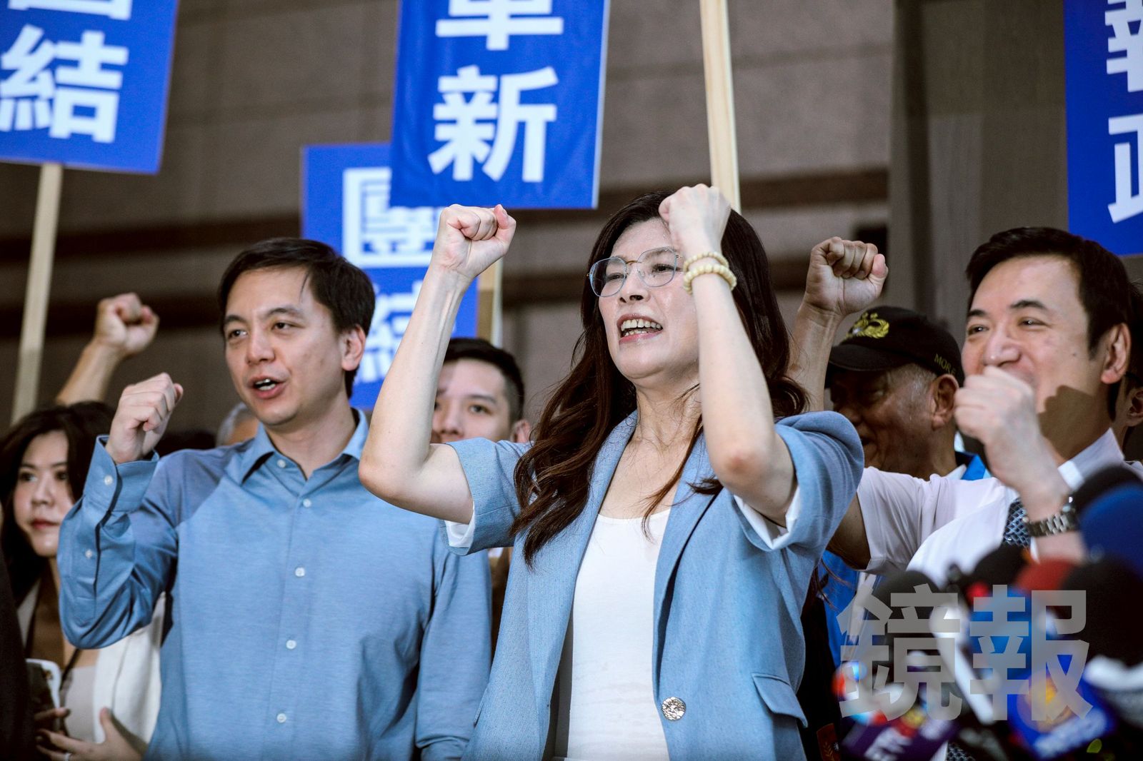 鄭麗文希望，所有國民黨同志跟她一樣，記得總理孫中山所說，「革命尚未成功，同志仍需努力」。（圖／鄒保祥攝）