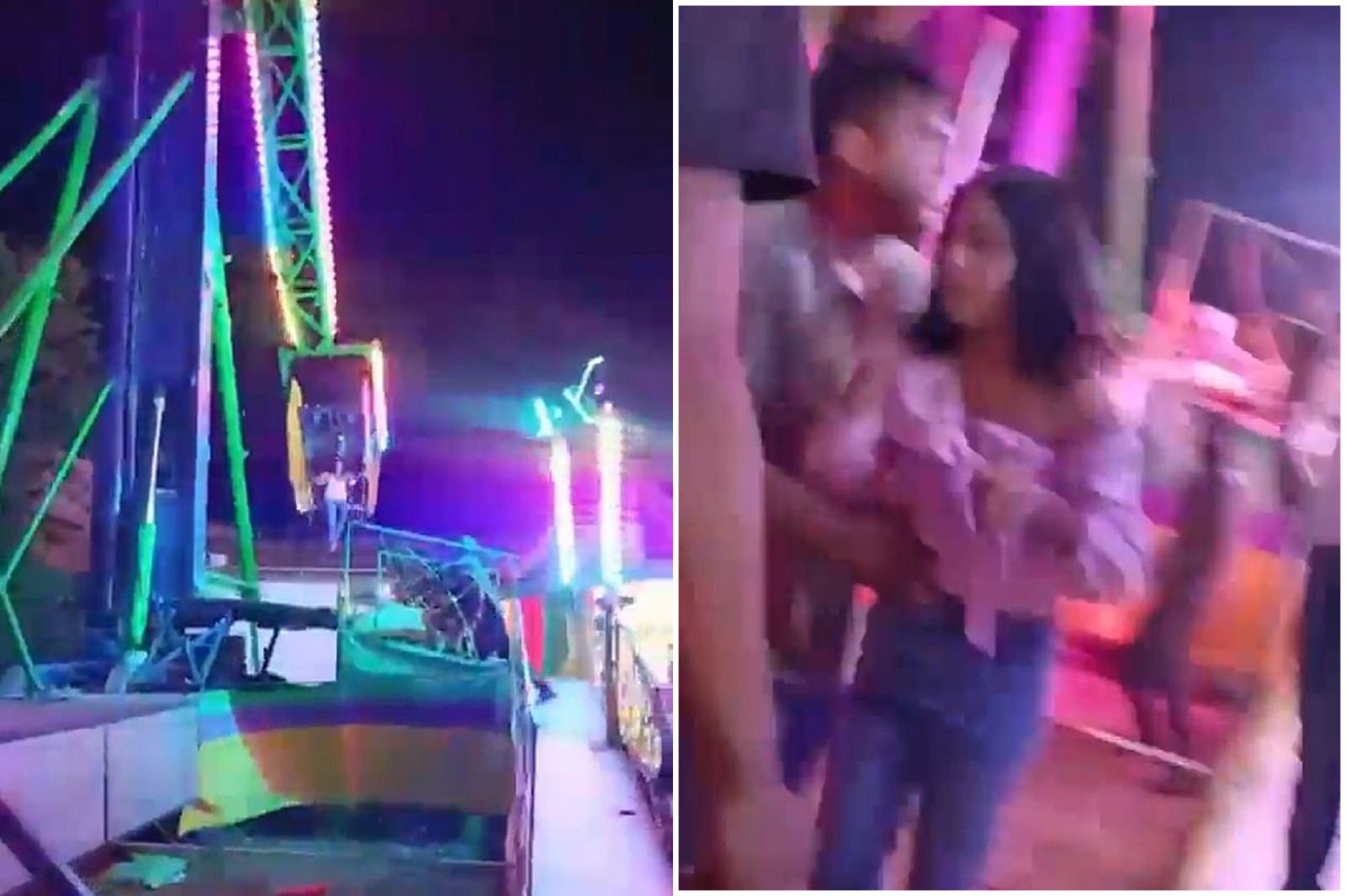 妹子坐遊樂設施從高空摔下　神勇男徒手接住！疑屁孩手賤亂碰機器釀禍