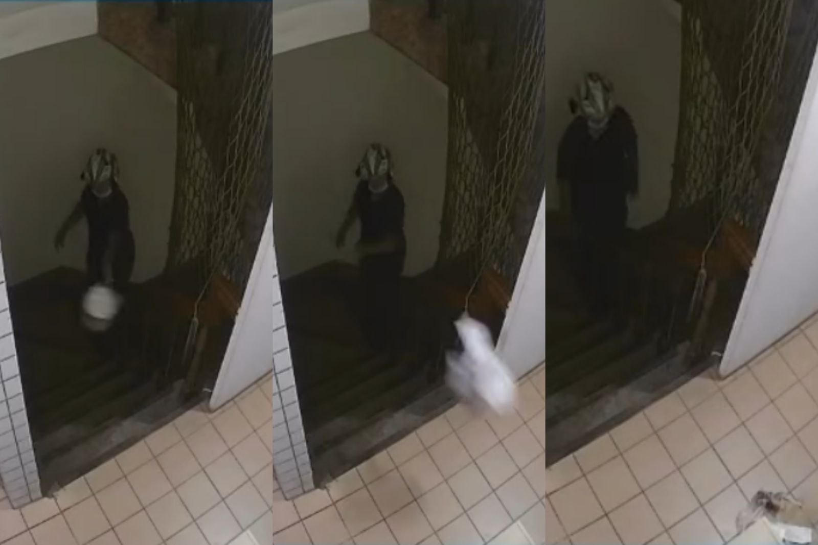 外送員將餐點丟到地上。圖/翻攝自Threads@koroke_chen