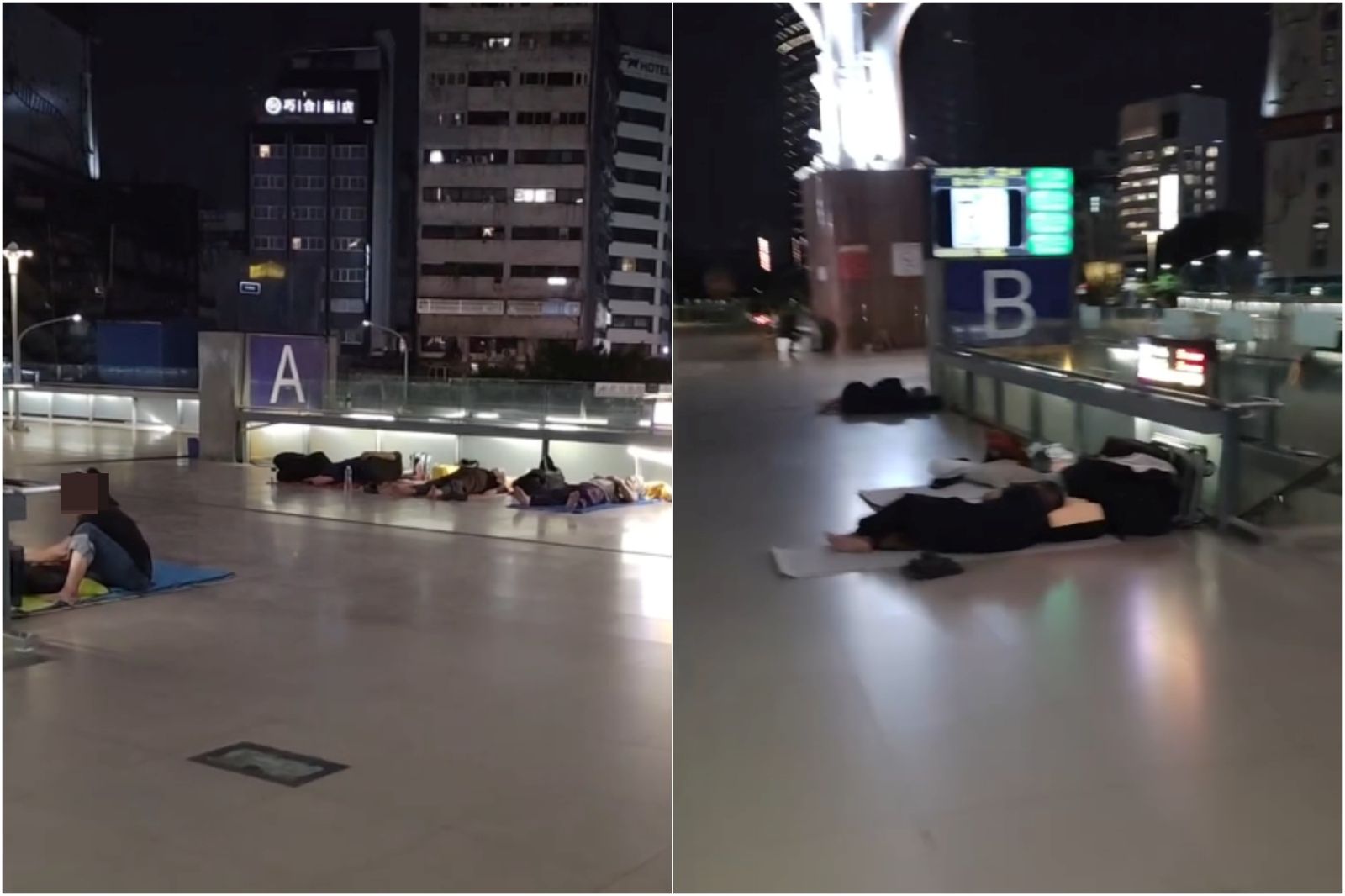 才說「整頓見效」!台中火車站再現遊民躺整排