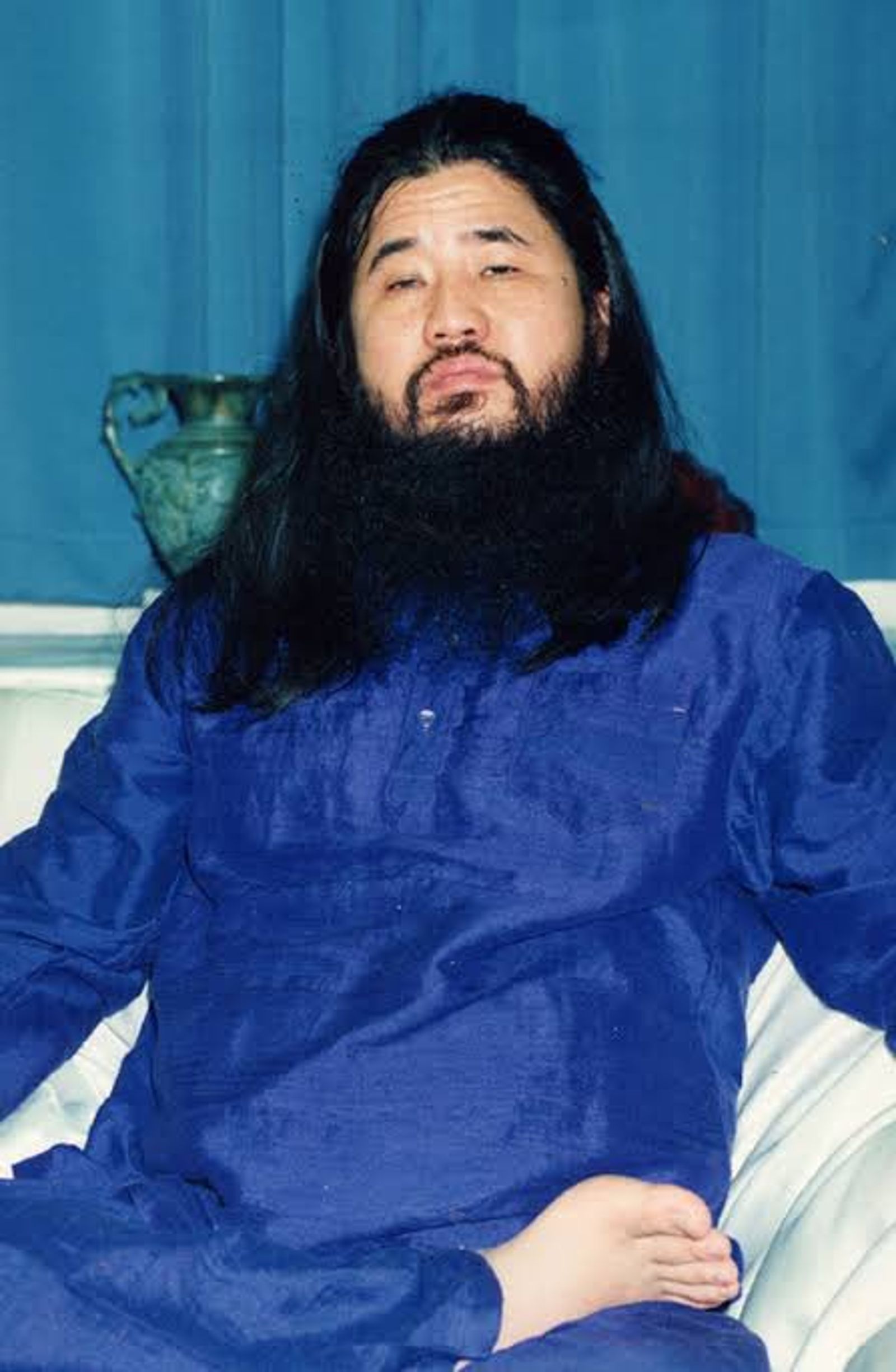 麻原彰晃是日本知名邪教「奧姆真理教」的創辦人兼教主。圖／翻攝自X