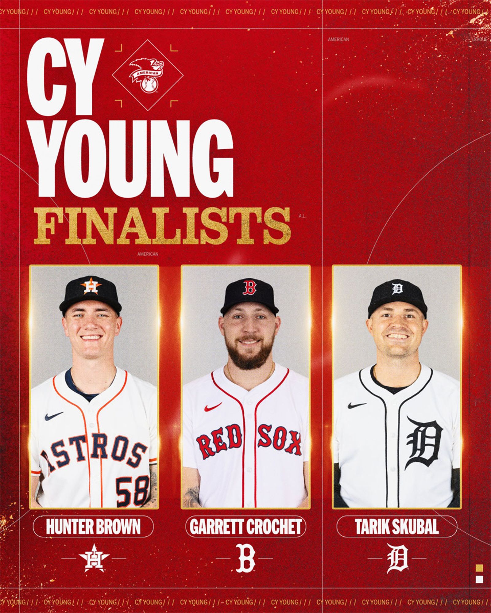 美聯賽揚獎決選名單。圖/翻攝自X@MLB