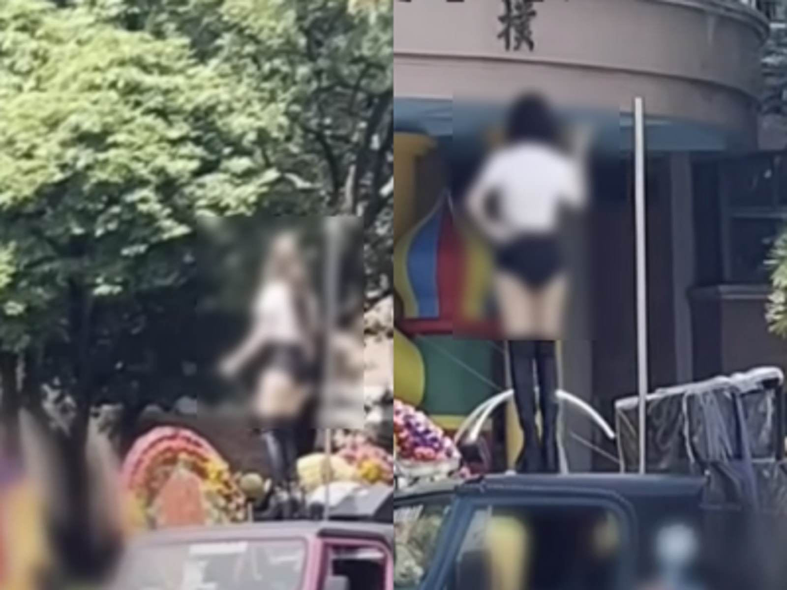 台中國中畢典「鋼管辣妹」校園前熱舞!穿熱褲、露小蠻腰 師生圍觀