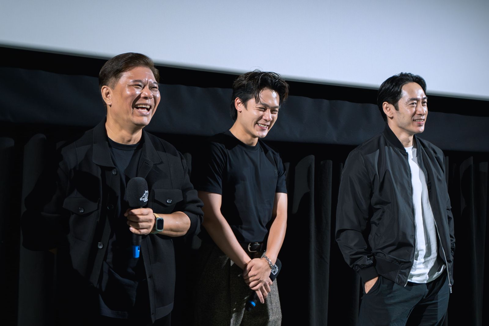 《好孩子》導演王國燊（左起）與許瑞奇、路斯明日前現身金馬影展映後座談，與觀眾面對面交流。甲上娛樂提供