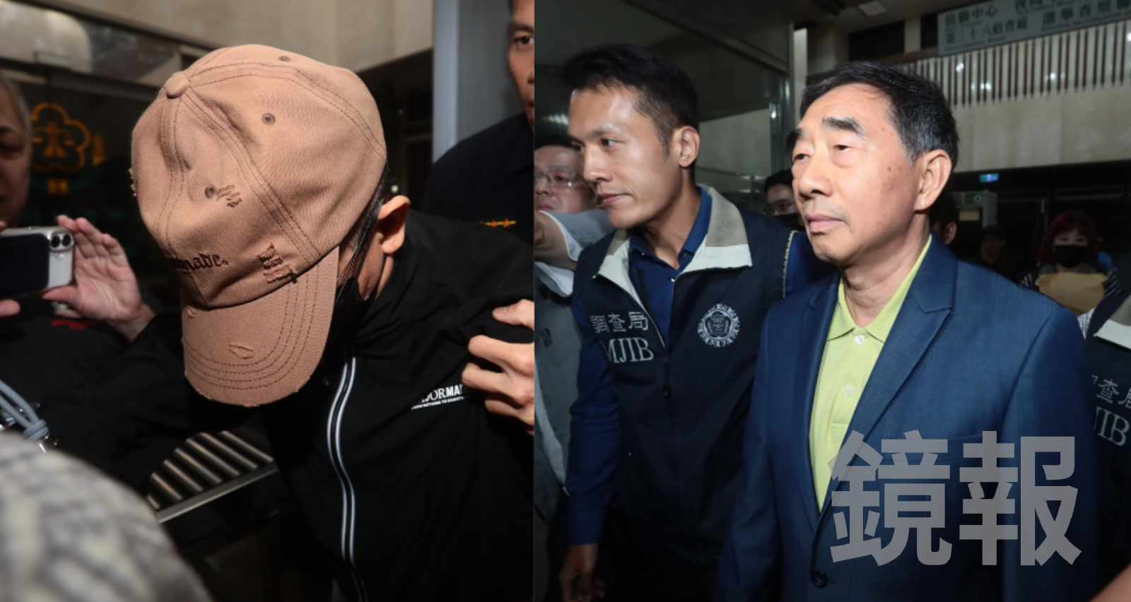 長榮兄弟移送兩樣情!張國政壯碩保鑣護駕爆衝突 張國華抬頭挺胸淡然回:哪有內線