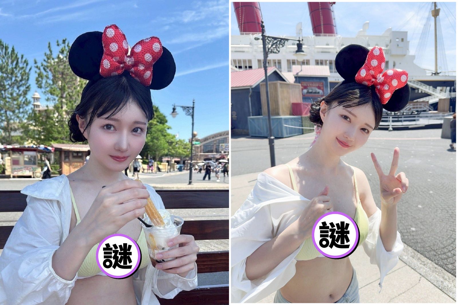 正妹「挺奶奶逛迪士尼」錯了嗎？　遭衛道人士批評意外爆紅