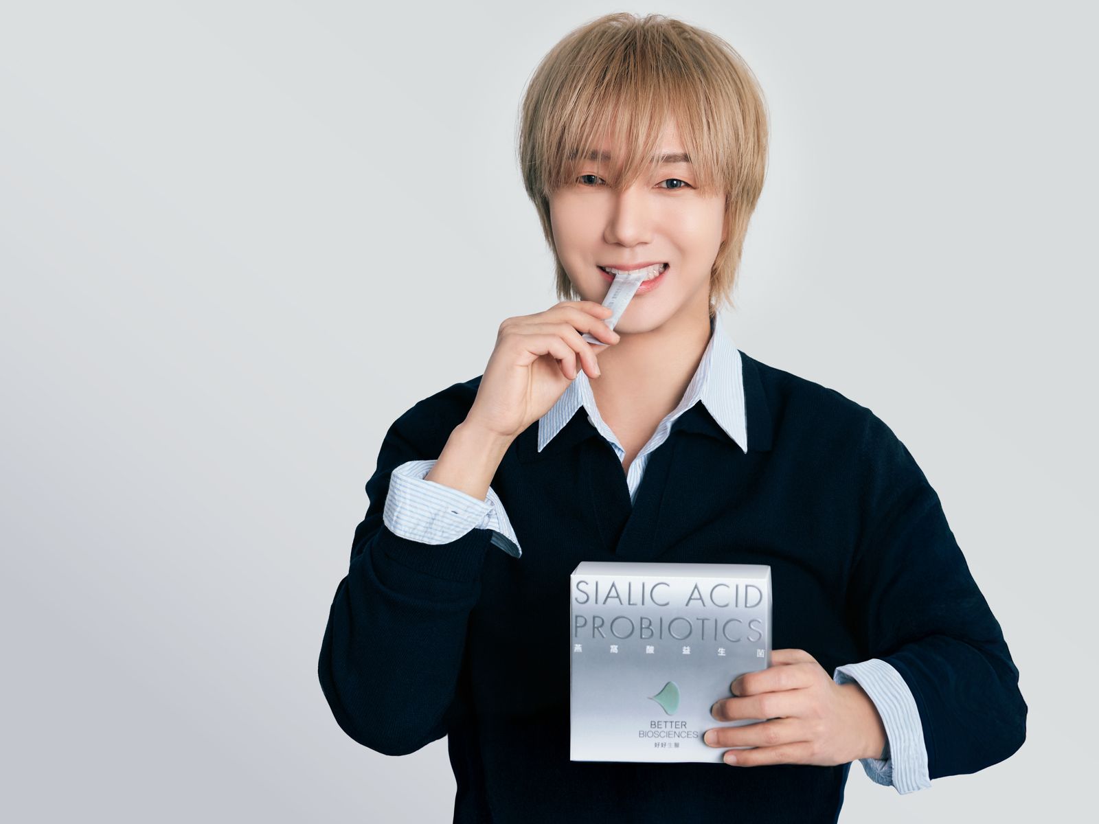 藝聲代言益生菌，直接玩起「藝聲菌」諧音哏。好好生醫提供