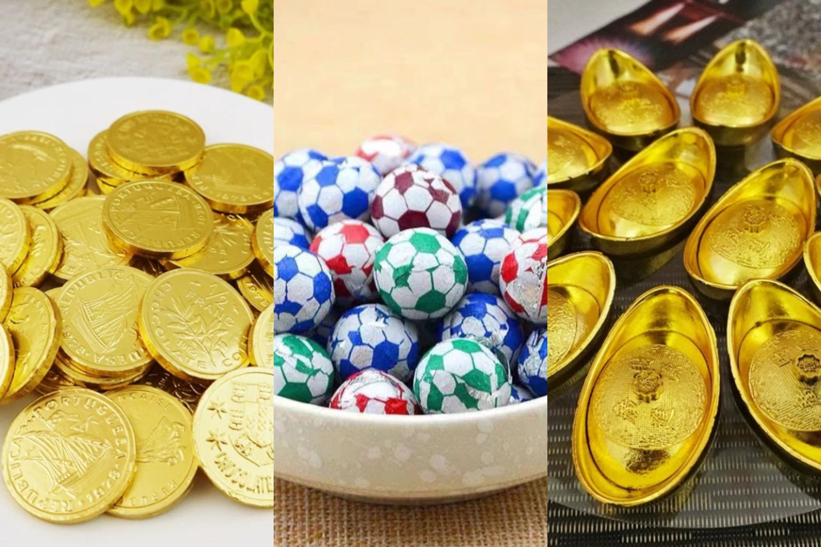 金幣、足球、金元寶被點名是窮人巧克力三本柱。圖/翻攝自蝦皮