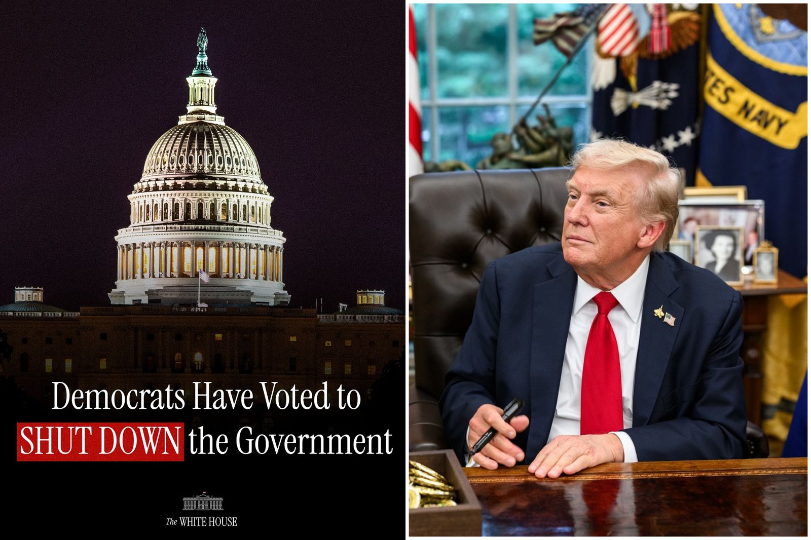 美政府12點關門在即！預算案55:45未通過　川普酸度滿滿