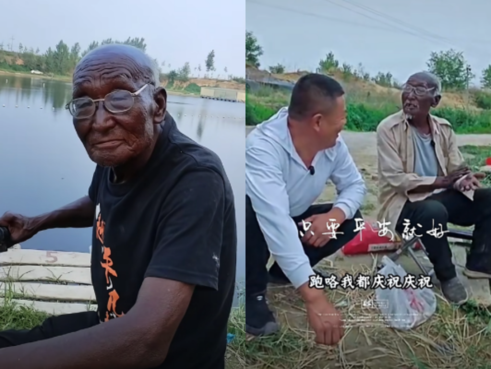 74歲老翁每天釣魚長達6小時,由其兒子拍影片紀錄。圖/翻攝自釣魚大爺《釣帝》本人TikTok