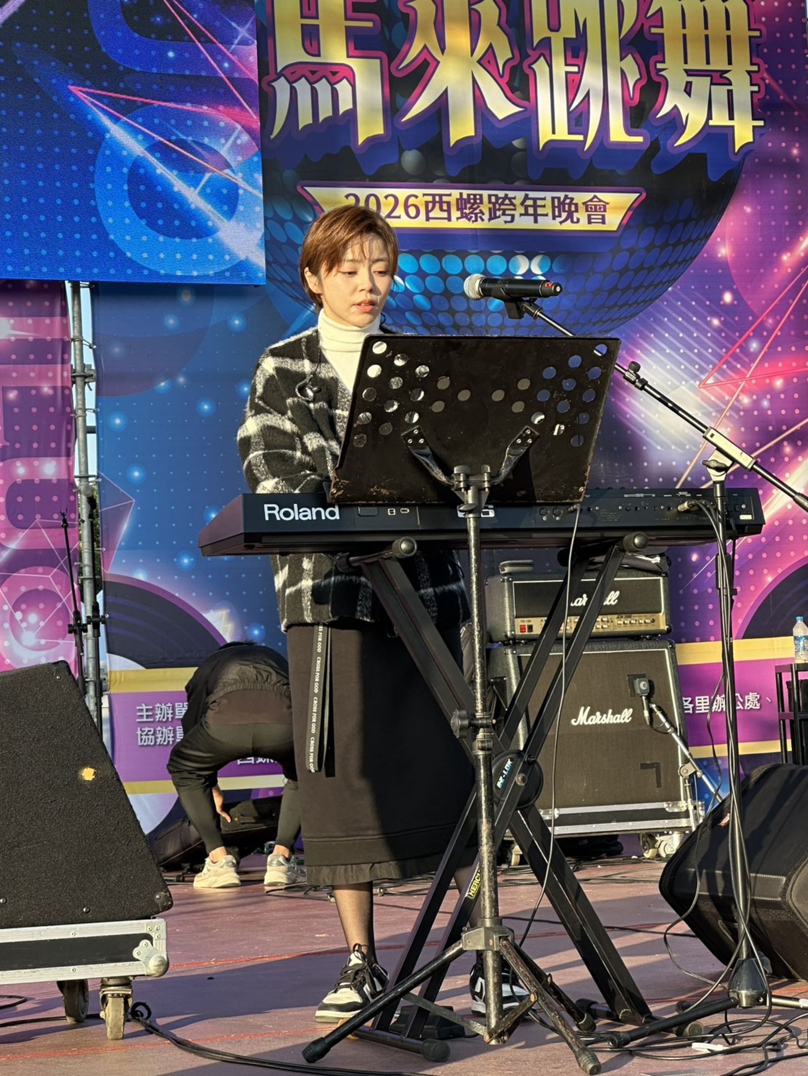 王瞳在雲林演出跨年活動。民視提供