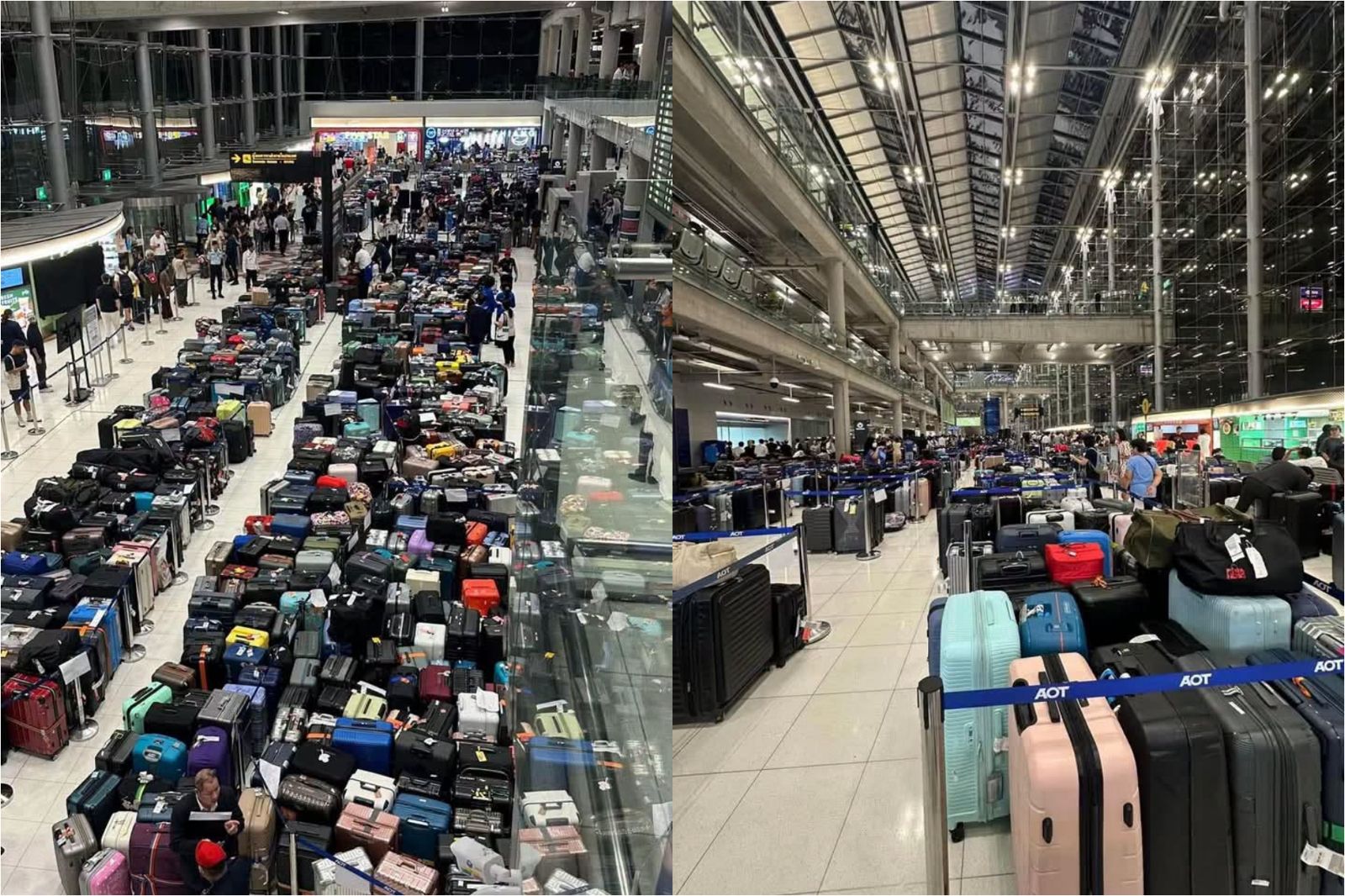 曼谷機場大亂!泰國航空「無限延期後」旅客等一天拿不到行李