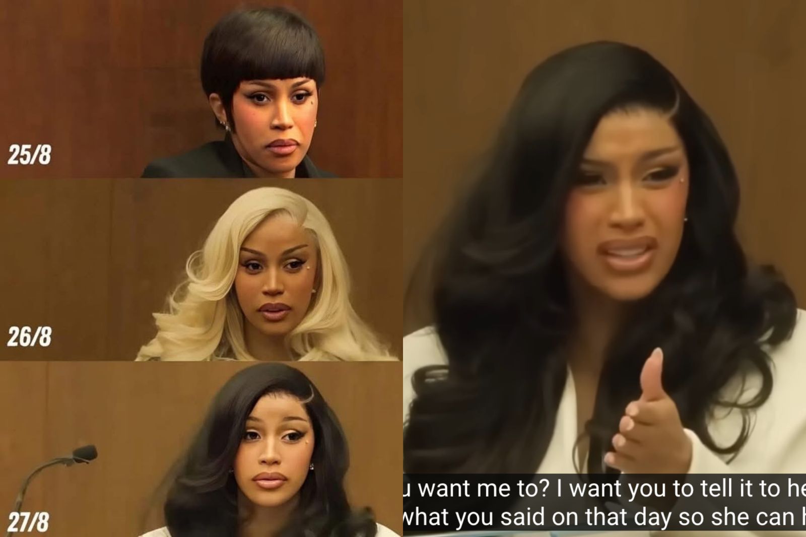 有片／Cardi B出庭連3天造型都不同　「真性情式」爆笑發言破200萬次瀏覽