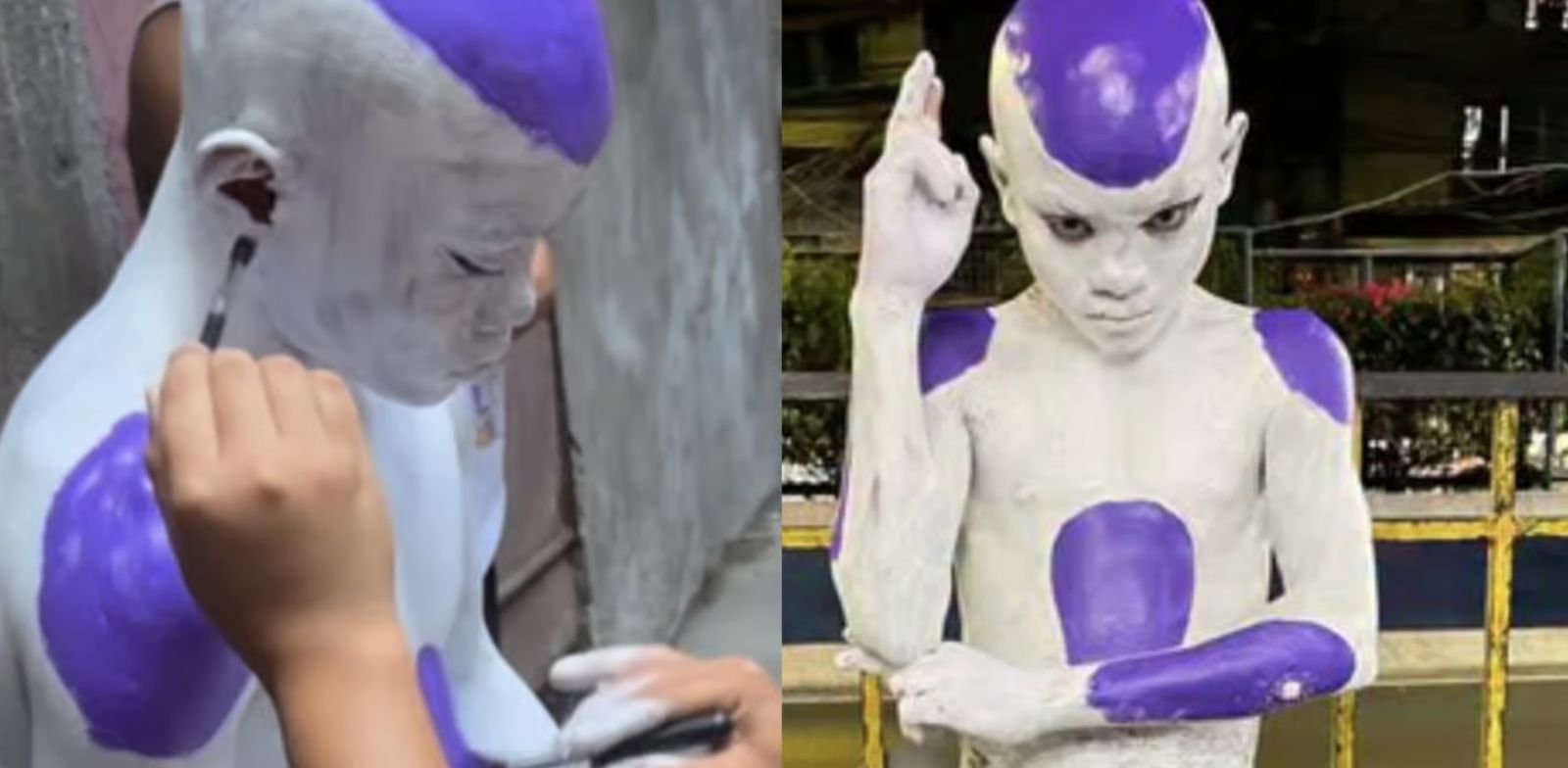 家長用「乳膠漆」幫男童Cos《七龍珠》弗利沙　洗不掉全身卡色崩潰畫面曝