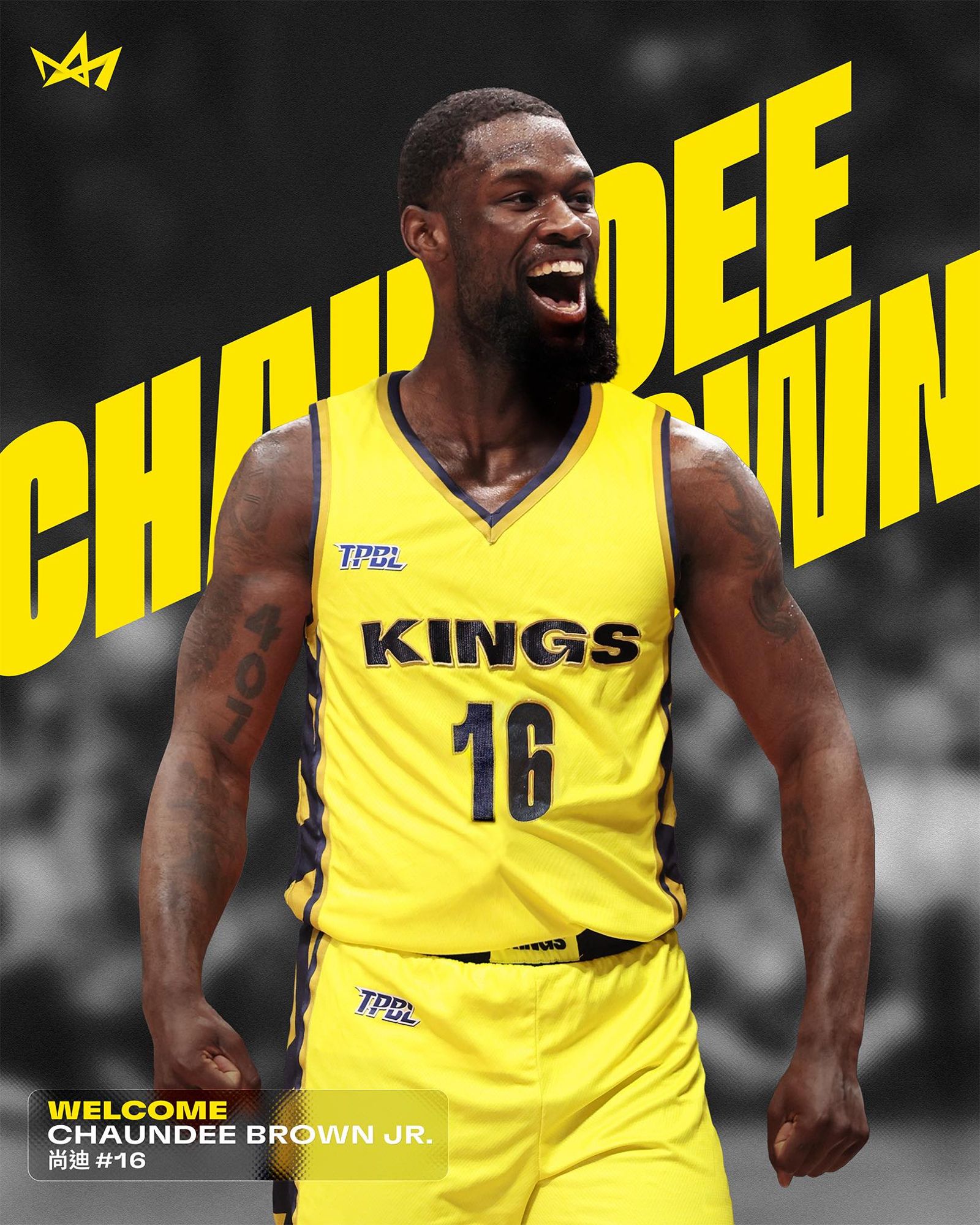 除了原有班底,國王也補進新洋將尚迪。圖/翻攝自新北國王 New Taipei Kings FB