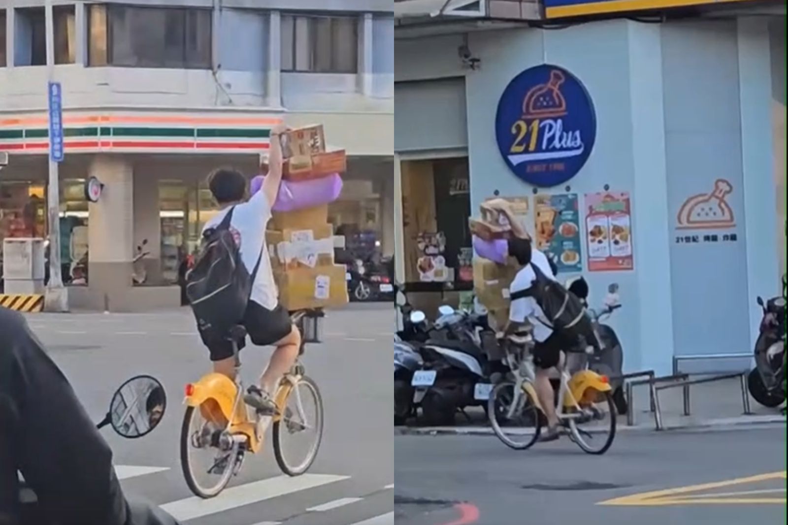 男子闖紅燈又逆向行駛相當危險。圖／翻攝自爆料公社