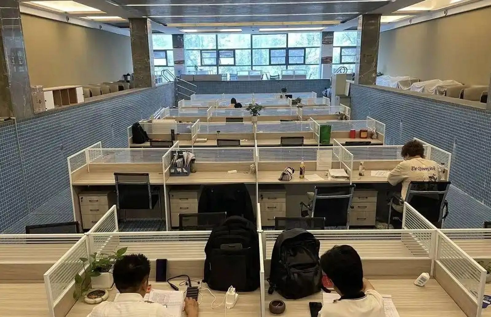 游泳池爆改成「辦公室」　員工在「深水區」上班：下班就上岸