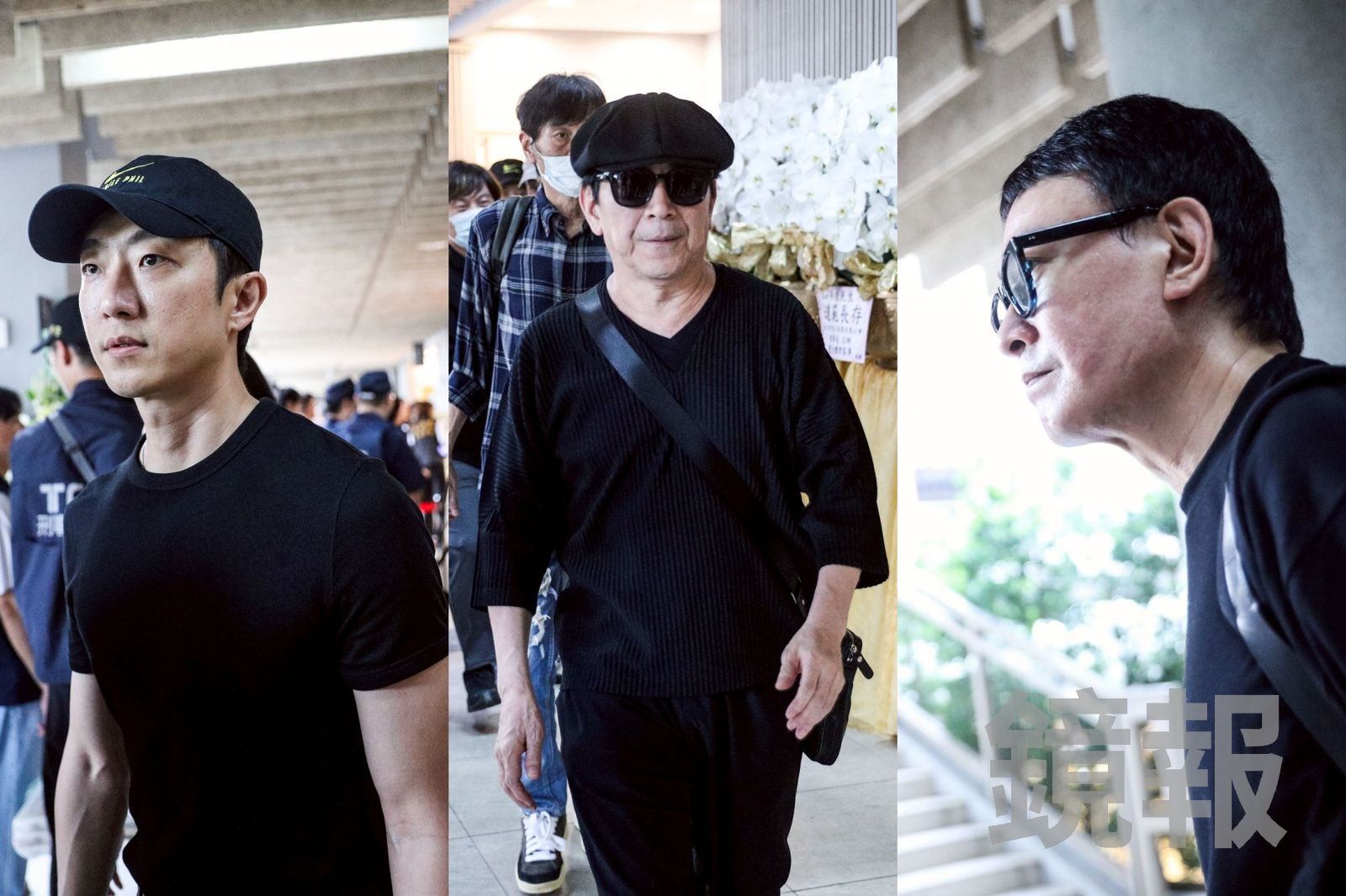 懷秋、高捷與王識賢出席吳功告別式,向同為《角頭》系列的演員吳震亞致哀。鄒保祥攝