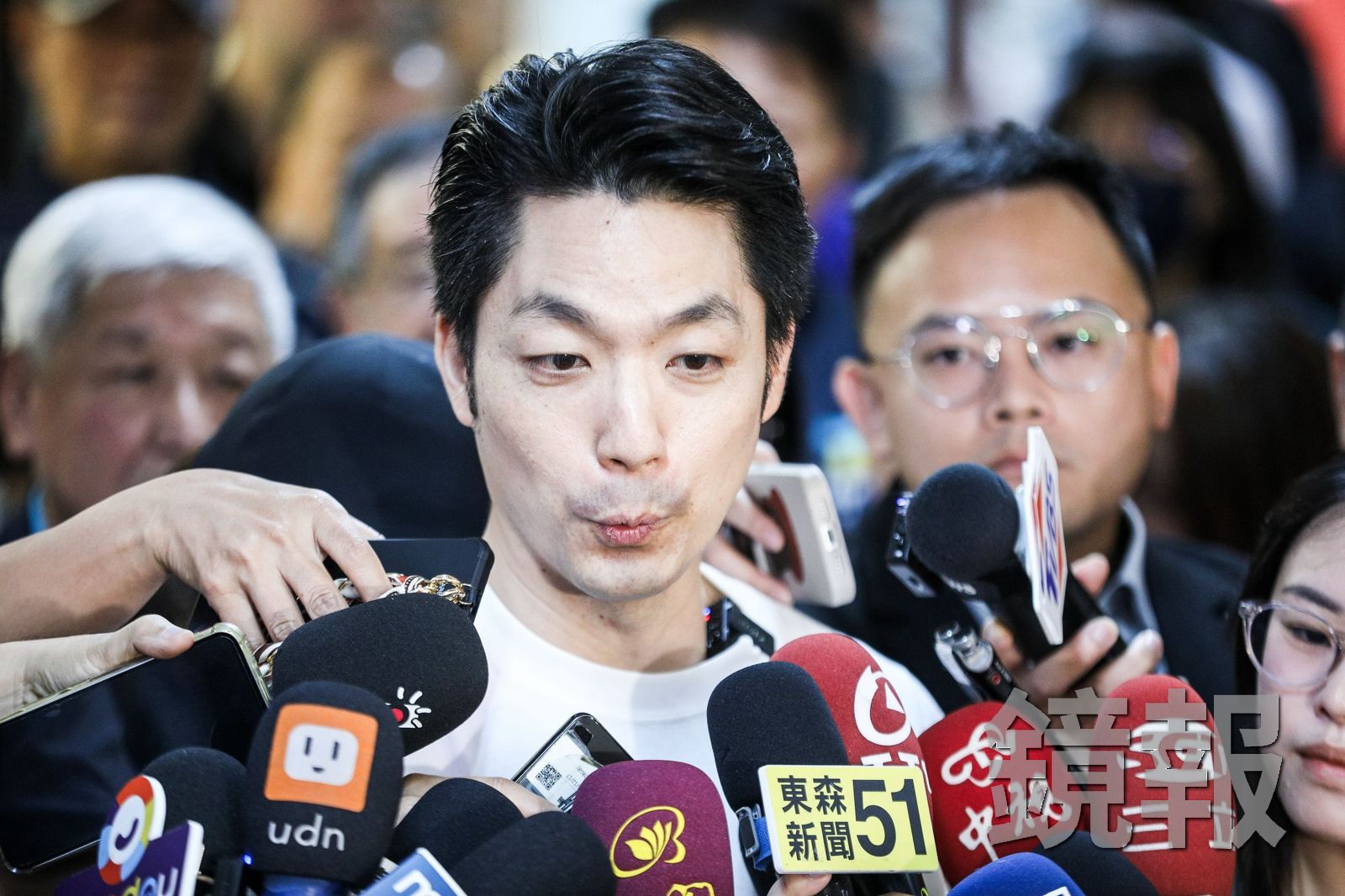 台北市長蔣萬安昨上TVBS節目《11點熱吵店》錄影,他今日受訪時表示,整個錄影過程非常輕鬆好玩,大家可以拭目以待。攝影鄒保祥