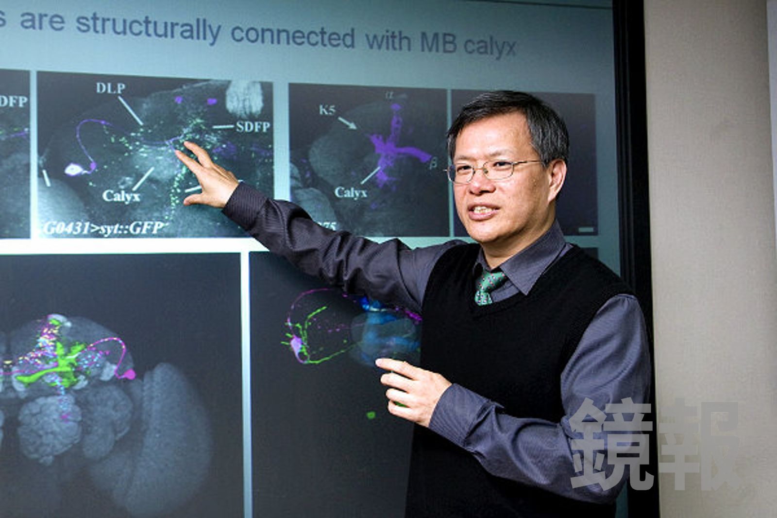 江安世13年前向媒體簡報腦科學研究成果。翻攝清大官網