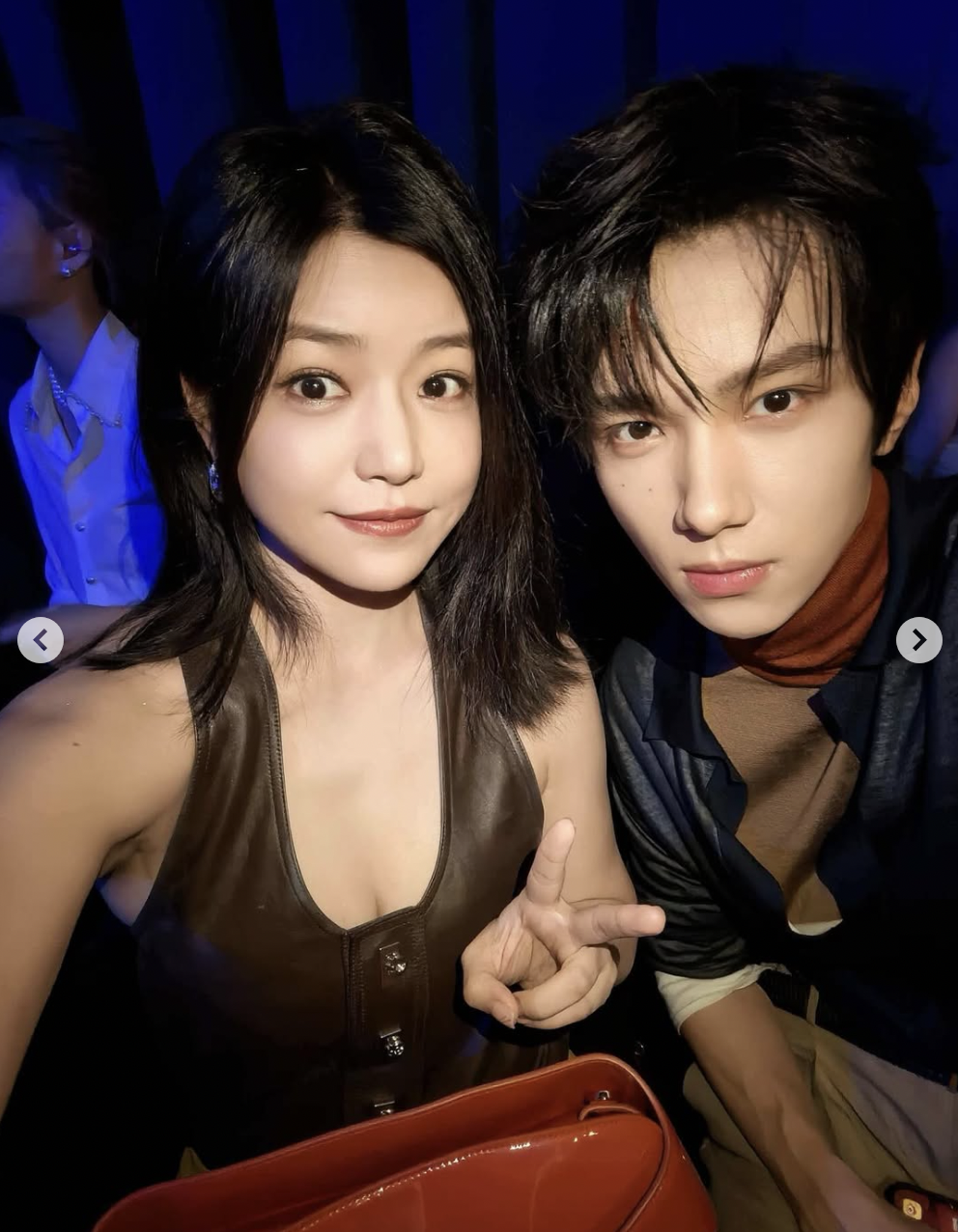 陳妍希(左)與小15歲余承恩同框,不失青春感。翻攝IG @yanxi531