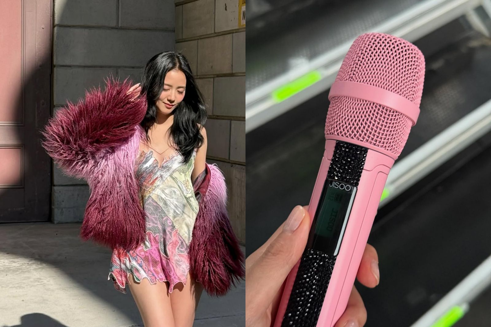 Jisoo在社群曬出專屬麥克風，為即將開跑的巡演倒數。 翻攝IG@sooyaaa__
