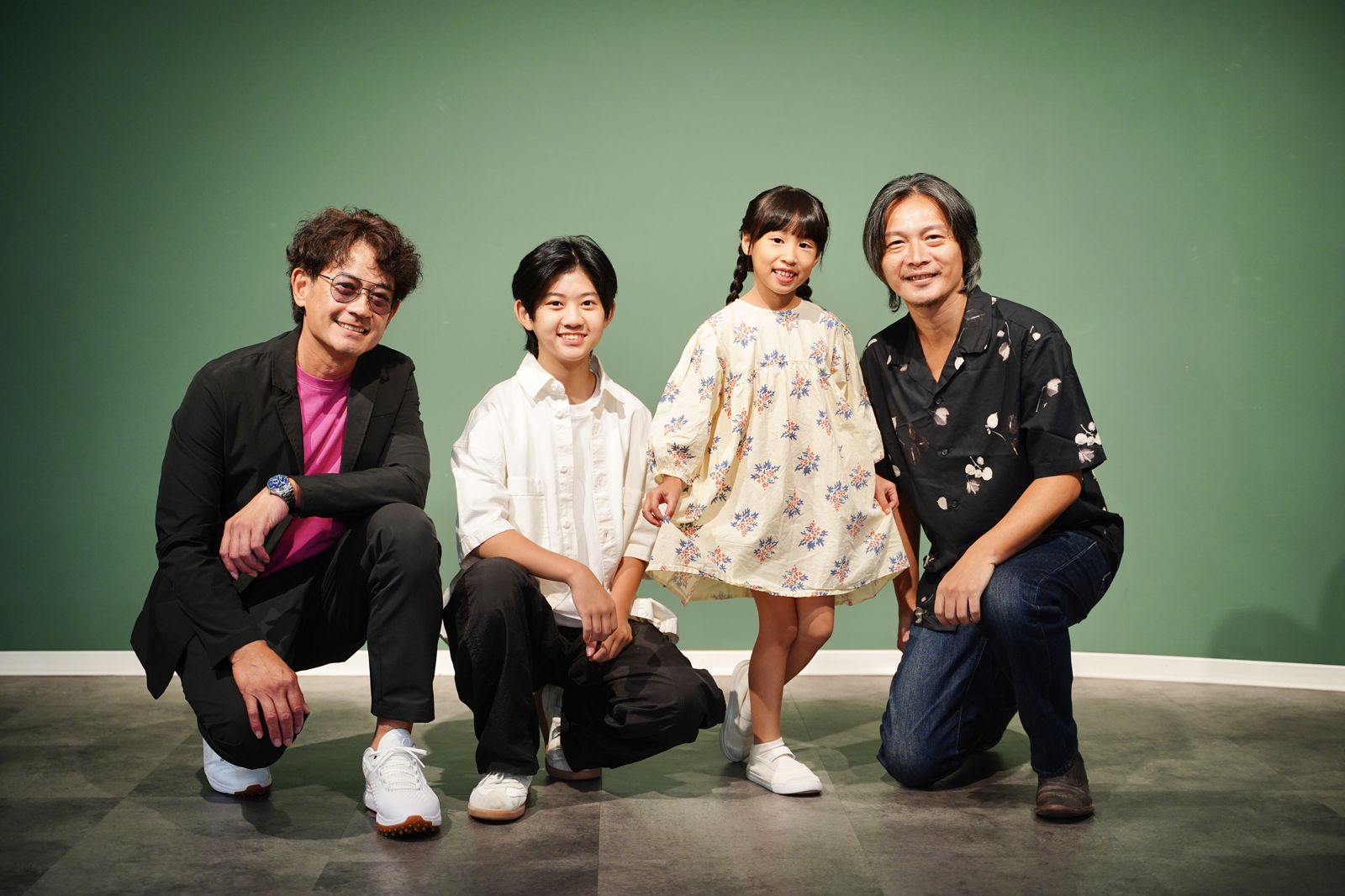 大愛劇《接住流星的人》柯叔元（左起）、陳少卉、左寧、吳昆達出席媒體茶敘。大愛電視台提供