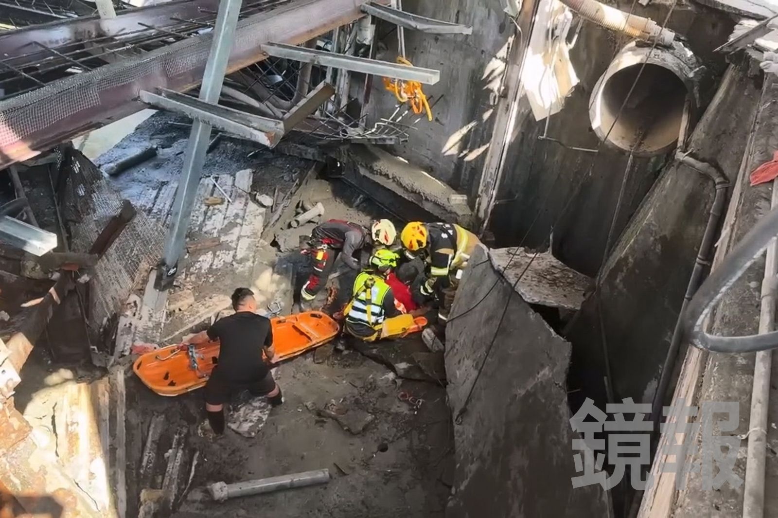 快訊／雲林大埤工安意外！鐵皮屋灌漿地板突塌陷　2人墜溝底骨折受傷