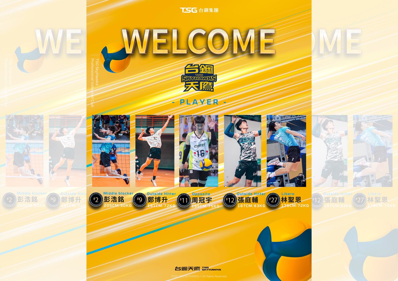 排球/205公分巨塔加入!台鋼天鷹公開測試選出5位新星