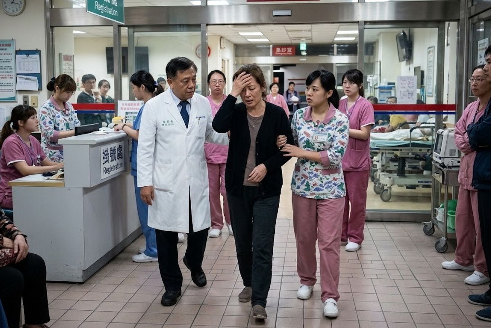 46歲中年女子腦中風求診,就醫時還能行走。示意畫面。圖/AI生成