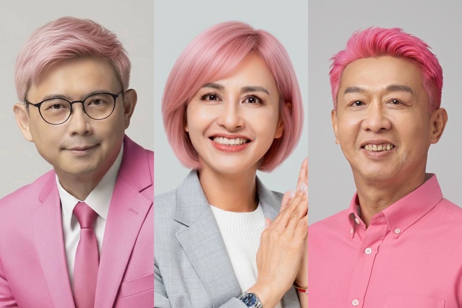 BLACKPINK要來了!跟風陳其邁 綠營高雄市長參選人除了「她」全變粉紅色