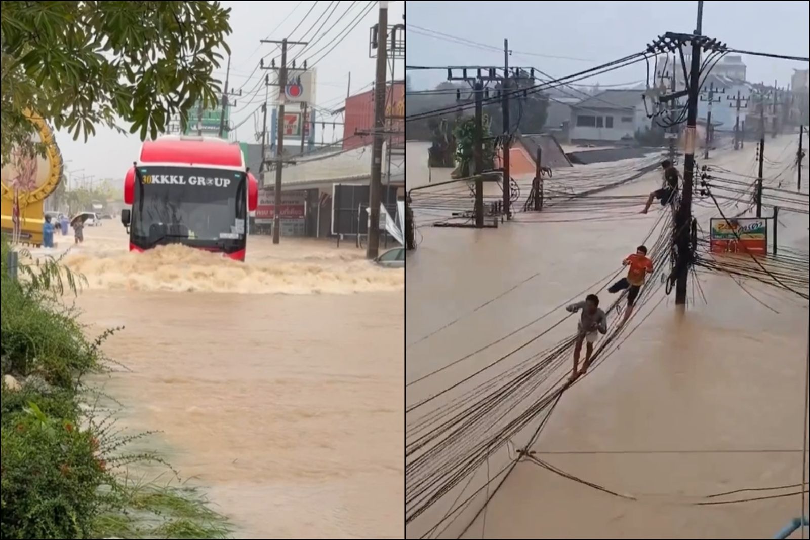 泰國300年一遇暴雨！合艾淹至2樓「民眾賭命踩電纜」到高處…大馬北部恐遭波及