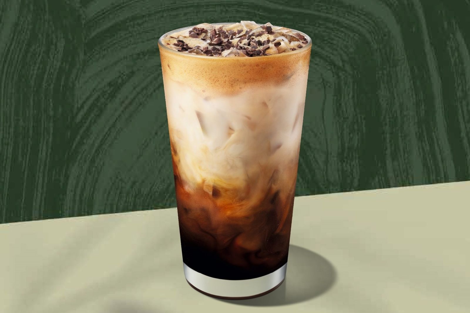 「冰搖可可脆粒楓糖燕麥咖啡」甜香醇厚。(180元/大杯)