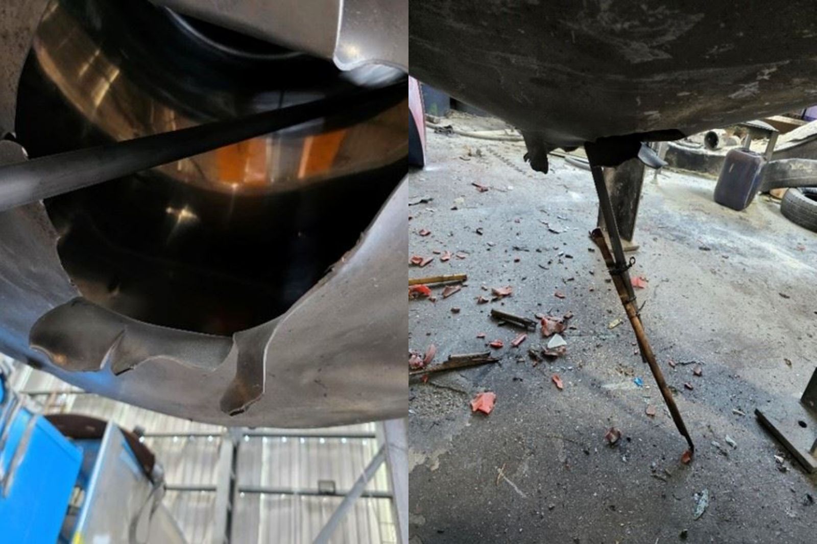 今年9月64歲宋姓男子清潔化學儲存槽時引發槽底結晶物爆炸，送醫搶救不治。圖／桃園市勞檢處提供