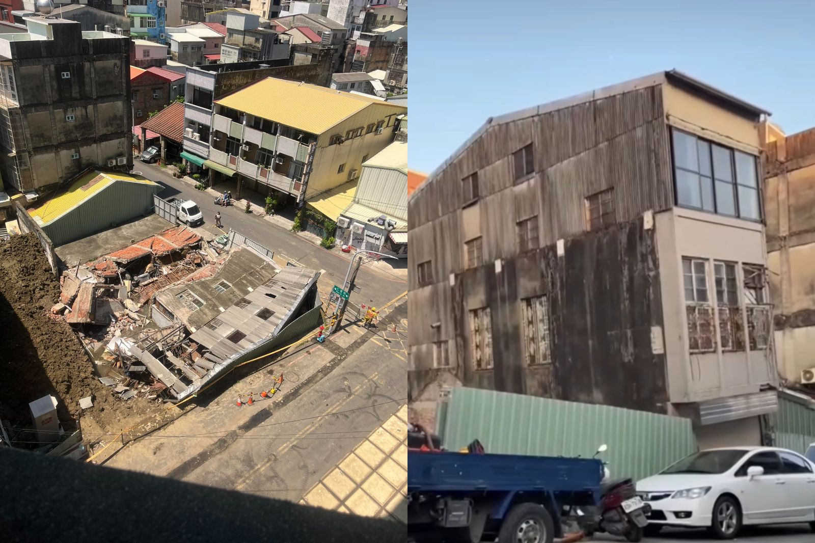 快訊／台南新營「3樓透天厝」倒塌！驚悚畫面曝光